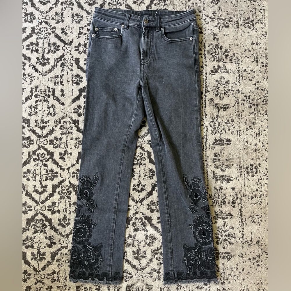 Free People jeans with embroidery